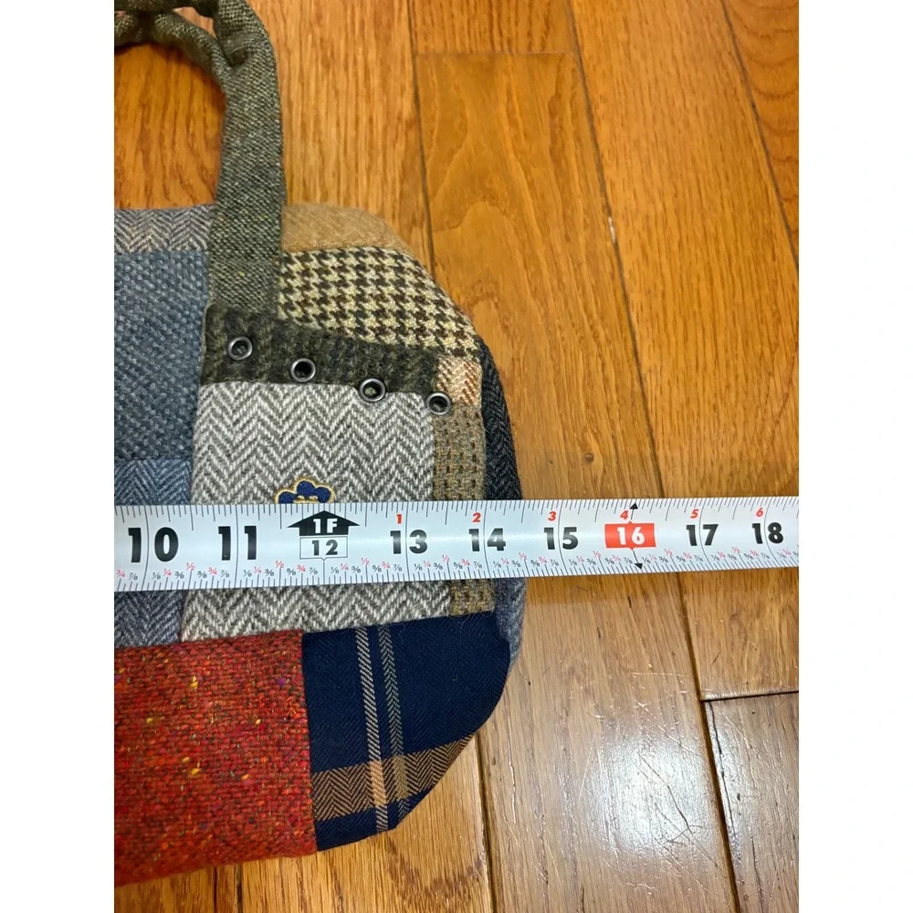 Hanna Hats of Donegal Notre Dame Tweed Patchwork Harbour Bag Made in Ireland NWT